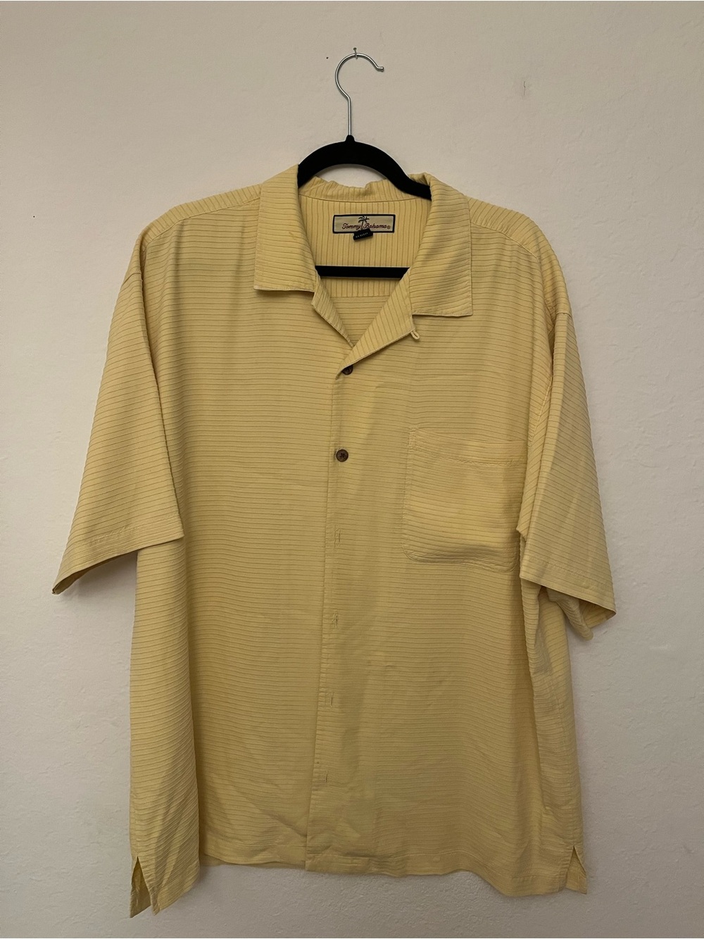 Tommy Bahama Short-Sleeve Camp Shirt - Pale Yellow